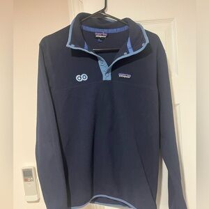 Patagonia Button Quarter Zip Navy Blue